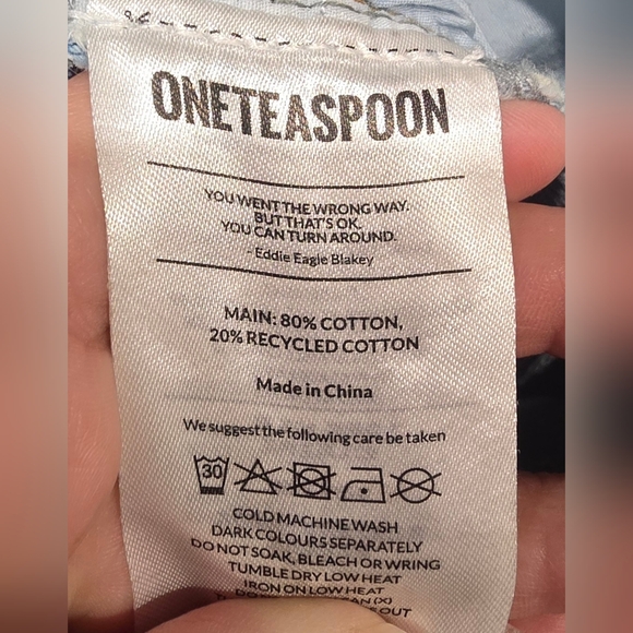 Oneteaspoon High Waisted Studded Awesome Baggies Jeans Size 26 - Picture 8 of 9